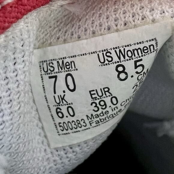 Vans ComfyCush Slip-Skool Canvas True Navy Red Shoes Mens Size 7, Women’s 8.5 - Picture 7 of 8